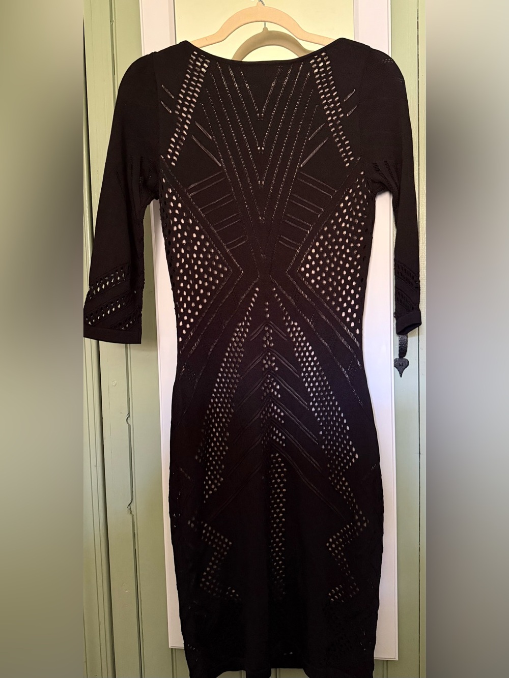 BNWT! Nine West Black/Nude Knit Cutout Sheath Dress - Size XS